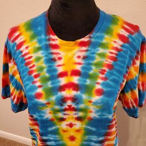 Tie Dye Boho style unisex T-shirt men's size M. 100% soft cotton.